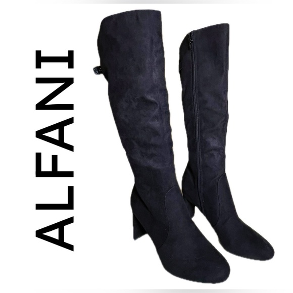 ALFANI Women's Adelayde Knee High Thin Block-Heel Dress Boots, 7M - Picture 5 of 9